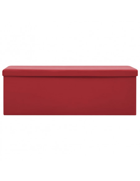 Panca Portaoggetti Pieghevole Rosso Vino in PVC