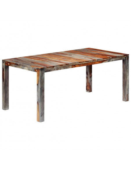 Tavolo da Pranzo Grigio 180x90x76 cm Legno Massello di Sheesham