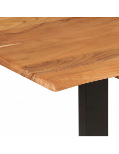 Tavolo da Pranzo 180x90x76 cm in Legno Massello di Acacia 2