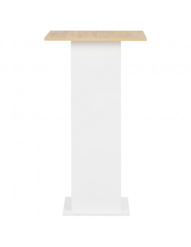 Tavolo da Bar Bianco e Rovere Sonoma 60x60x110 cm