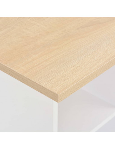 Tavolo da Bar Bianco e Rovere Sonoma 60x60x110 cm