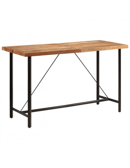 Tavolino da Bar 180x70x107 cm Legno Massello di Acacia e Ferro