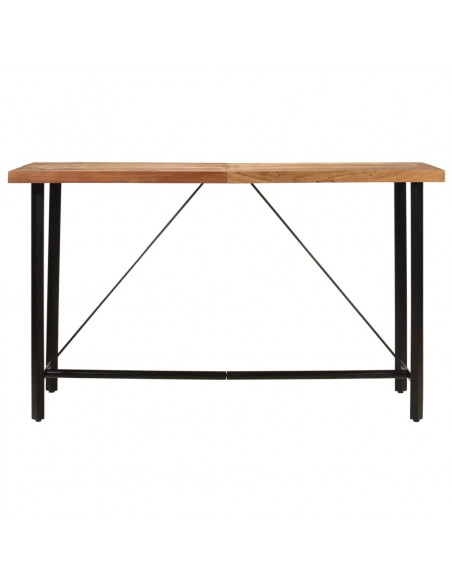 Tavolino da Bar 180x70x107 cm Legno Massello di Acacia e Ferro