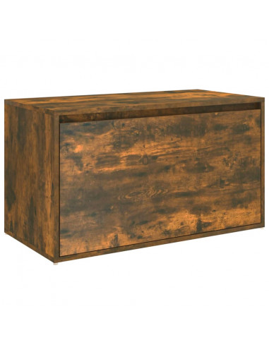 Panca da Ingresso 80x40x45 cm Rovere Fumo in Legno Multistrato