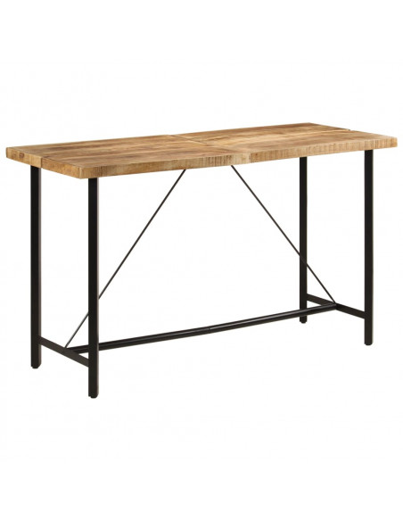 Tavolino da Bar 180x70x107 cm Legno Massello di Mango e Ferro