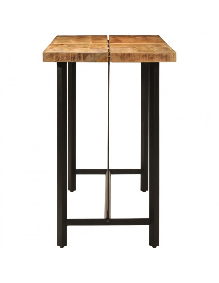 Tavolino da Bar 180x70x107 cm Legno Massello di Mango e Ferro