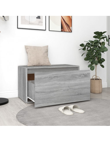 Panca da Ingresso 80x40x45 cm Grigio Sonoma Legno Multistrato