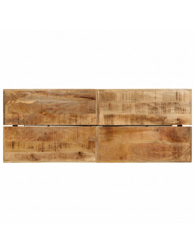 Tavolino da Bar 180x70x107 cm Legno Massello di Mango e Ferro