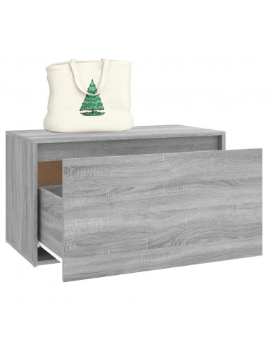 Panca da Ingresso 80x40x45 cm Grigio Sonoma Legno Multistrato