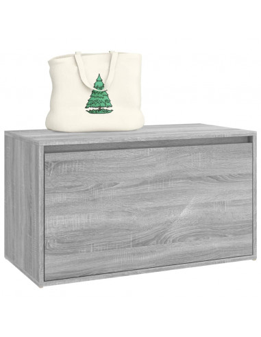 Panca da Ingresso 80x40x45 cm Grigio Sonoma Legno Multistrato