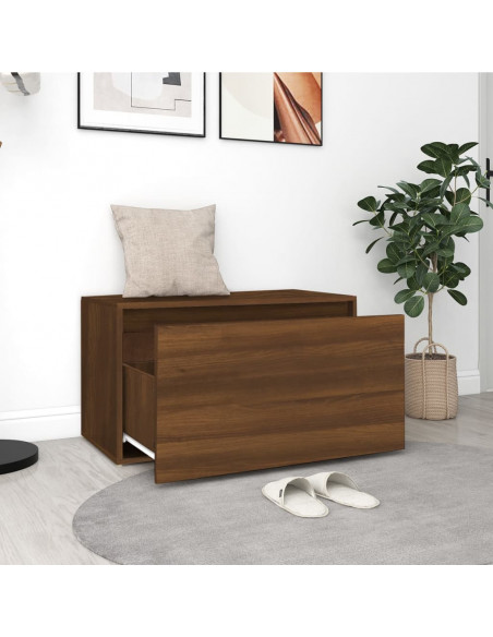 Panca da Ingresso 80x40x45 cm Rovere Marrone Legno Multistrato