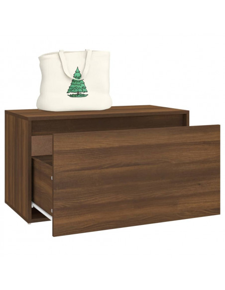 Panca da Ingresso 80x40x45 cm Rovere Marrone Legno Multistrato