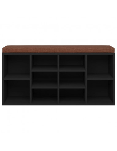 Scarpiera Nera 103x30x48 cm in Legno Multistrato