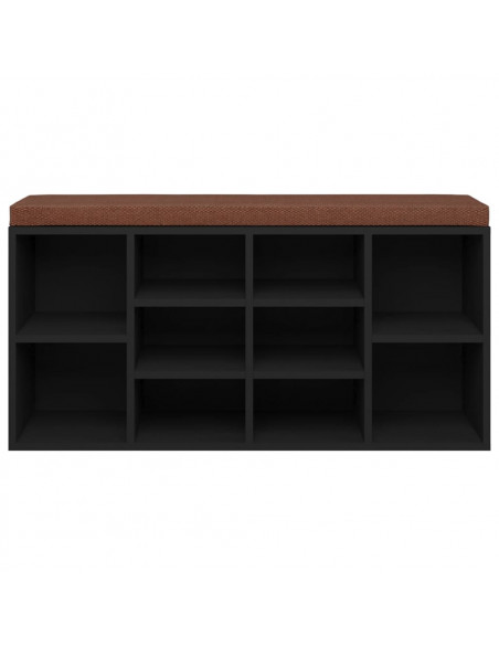 Scarpiera Nera 103x30x48 cm in Legno Multistrato