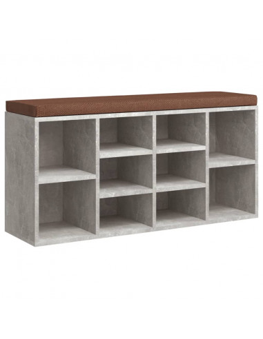 Scarpiera Grigio Cemento 103x30x48 cm in Legno Multistrato