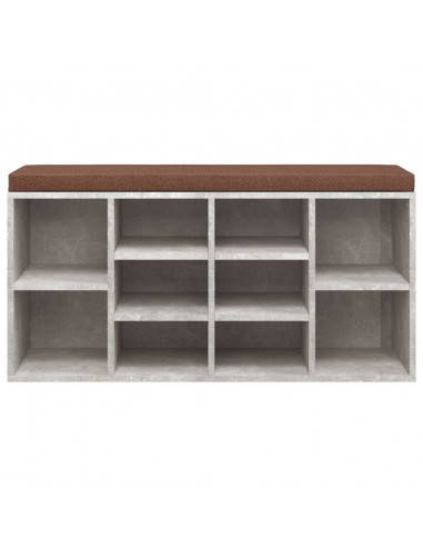 Scarpiera Grigio Cemento 103x30x48 cm in Legno Multistrato