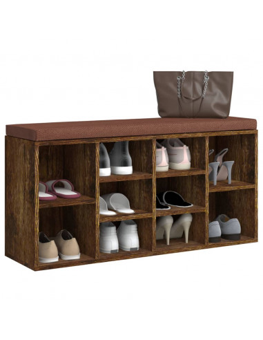 Scarpiera Rovere Fumo 103x30x48 cm in Legno Multistrato