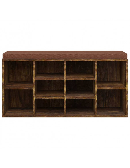 Scarpiera Rovere Fumo 103x30x48 cm in Legno Multistrato