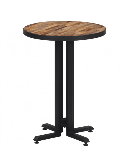 Tavolo da Bistrot Rotondo Ø55x76 cm Teak Massello di Recupero
