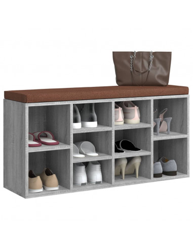 Scarpiera Grigio Sonoma 103x30x48 cm in Legno Multistrato