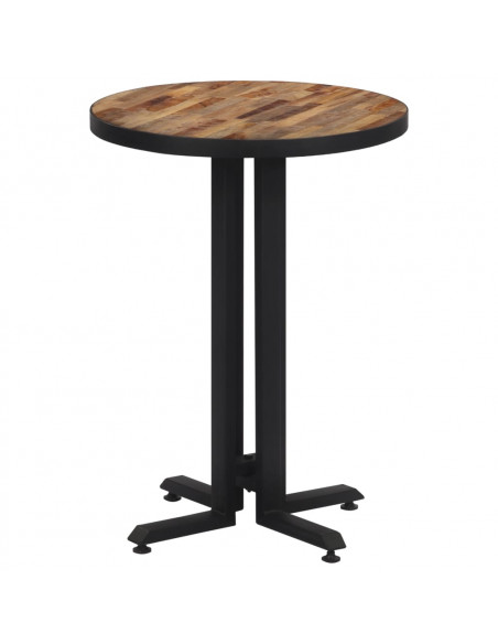 Tavolo da Bistrot Rotondo Ø55x76 cm Teak Massello di Recupero