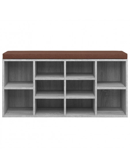 Scarpiera Grigio Sonoma 103x30x48 cm in Legno Multistrato