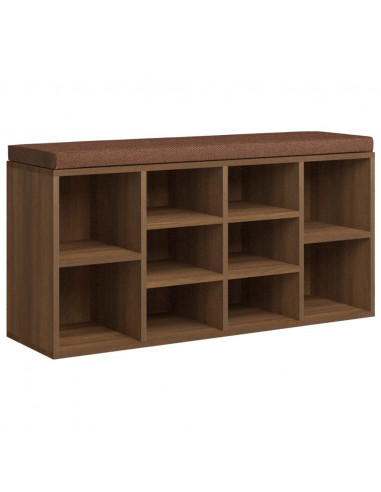 Scarpiera Rovere Marrone 103x30x48 cm in Legno Multistrato