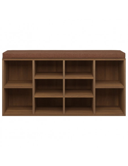 Scarpiera Rovere Marrone 103x30x48 cm in Legno Multistrato