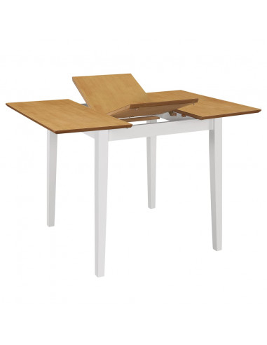 Tavolo da Pranzo Estensibile Bianco (80-120)x80x74 cm in MDF