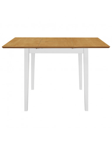 Tavolo da Pranzo Estensibile Bianco (80-120)x80x74 cm in MDF