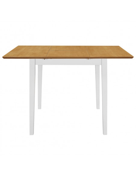 Tavolo da Pranzo Estensibile Bianco (80-120)x80x74 cm in MDF