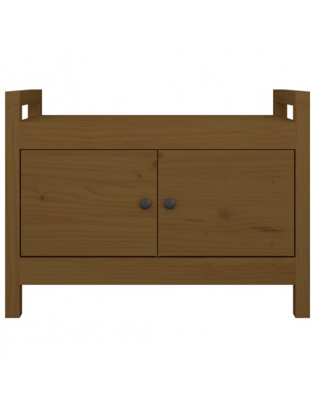 Panca da Ingresso Miele 80x40x60 cm in Legno Massello di Pino