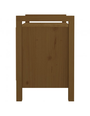 Panca da Ingresso Miele 80x40x60 cm in Legno Massello di Pino