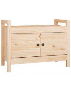 Panca da Ingresso 80x40x60 cm in Legno Massello di Pino 2