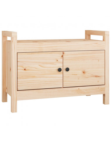 Panca da Ingresso 80x40x60 cm in Legno Massello di Pino