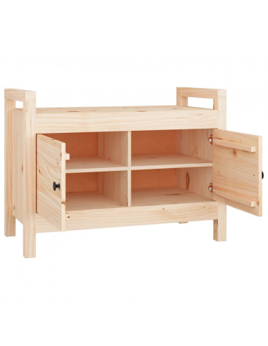 Panca da Ingresso 80x40x60 cm in Legno Massello di Pino
