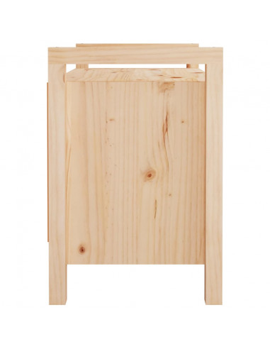 Panca da Ingresso 80x40x60 cm in Legno Massello di Pino