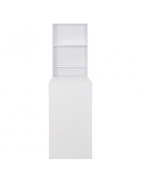 Tavolo da Bar con Mobiletto Bianco 115x59x200 cm