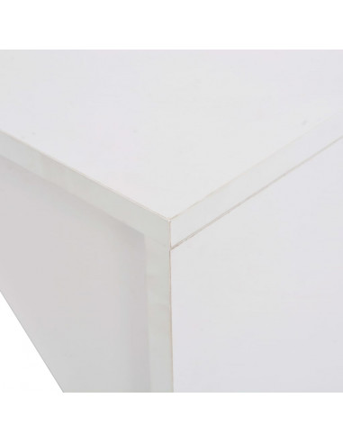Tavolo da Bar con Mobiletto Bianco 115x59x200 cm
