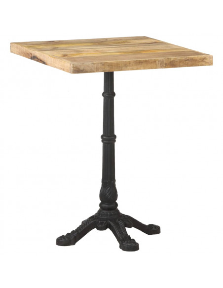 Tavolino da Bistrot 60x60x77 cm in Legno di Mango Grezzo