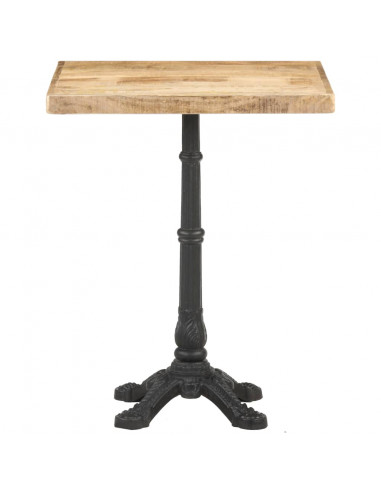 Tavolino da Bistrot 60x60x77 cm in Legno di Mango Grezzo