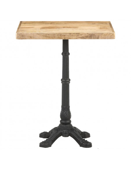 Tavolino da Bistrot 60x60x77 cm in Legno di Mango Grezzo