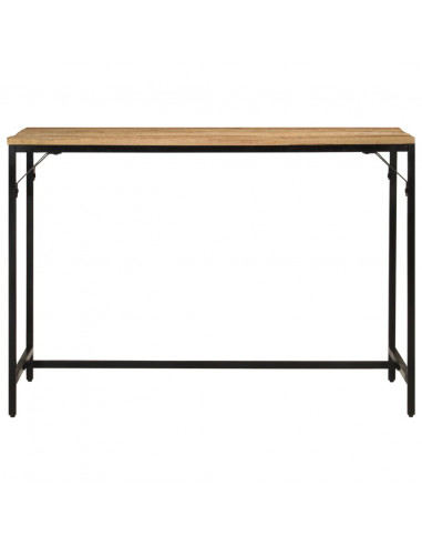 Tavolo Pranzo 110x55x75cm Legno Massello Mango Grezzo e Ferro