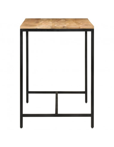 Tavolo Pranzo 110x55x75cm Legno Massello Mango Grezzo e Ferro