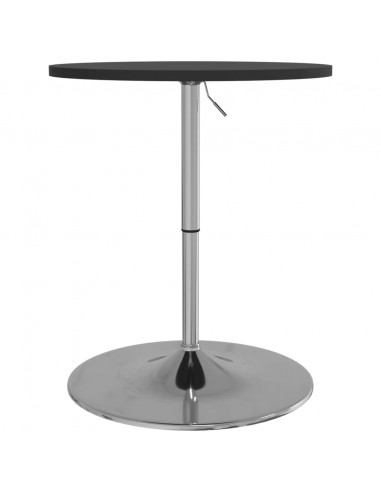 Tavolino Bar Nero 60x60x90 cm Legno Multistrato Acciaio Cromato