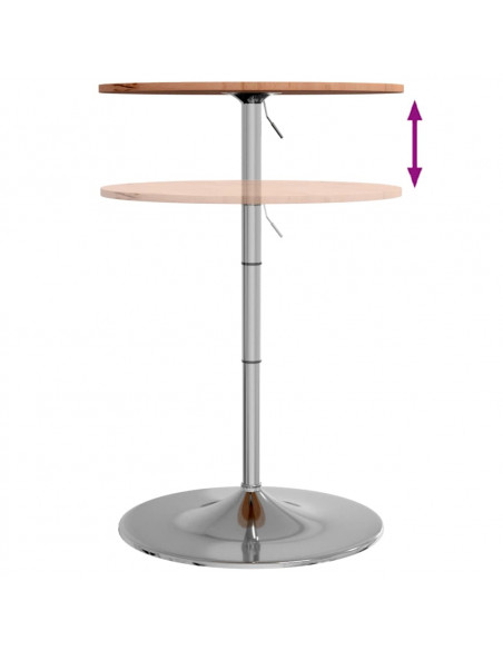 Tavolino da Bar Ø60x89,5 cm in Legno Massello di Faggio