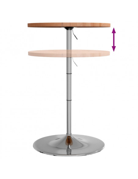 Tavolino da Bar Ø60x90,5 cm in Legno Massello di Faggio