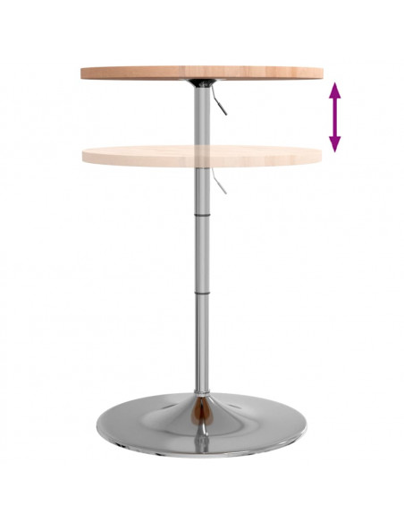 Tavolino da Bar Ø60x90,5 cm in Legno Massello di Faggio