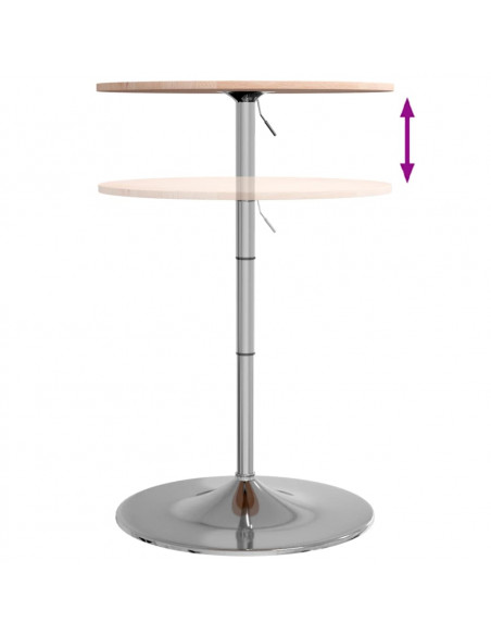 Tavolino da Bar Ø60x89,5 cm in Legno Massello di Rovere