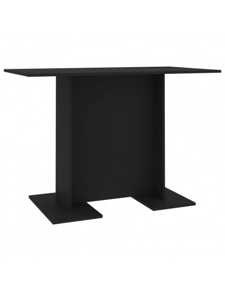Tavolo da Pranzo Nero 110x60x75 cm in Legno Multistrato